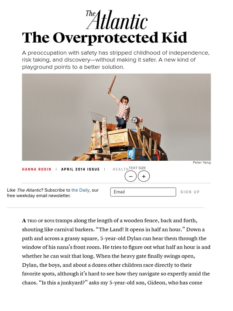 The Overprotected Kid The Atlantic PDF Playground Disappearance