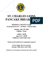 Lion's Pancake Breakfast