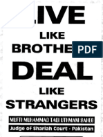 Live Like Brothers Deal Like Strangers by Sheikh Muhammad Taqi Usmani
