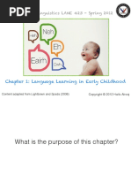 Summary How Languages Are Learned - Chapter 1 Lightbrown