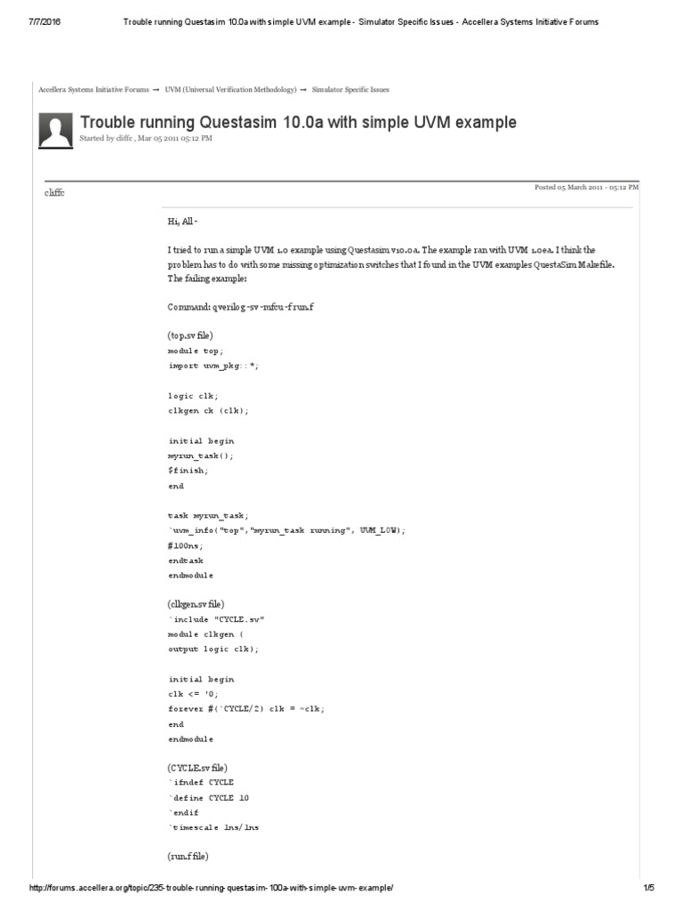 Questasim UVM Example Troubleshooting | PDF | Library (Computing ...