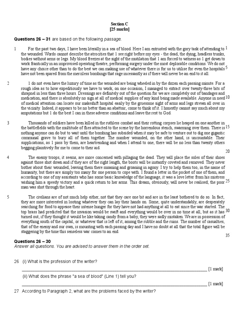 Comprehension - Health - SNS Form 4 | PDF | Violence | Unrest