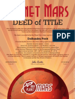 DeAundra Peek On Mars: Land Deed by Logan K. Young