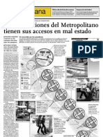 Varias estaciones del Metropolitano tienen sus accesos en mal estado