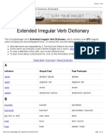 Extended Irregular Verbs List