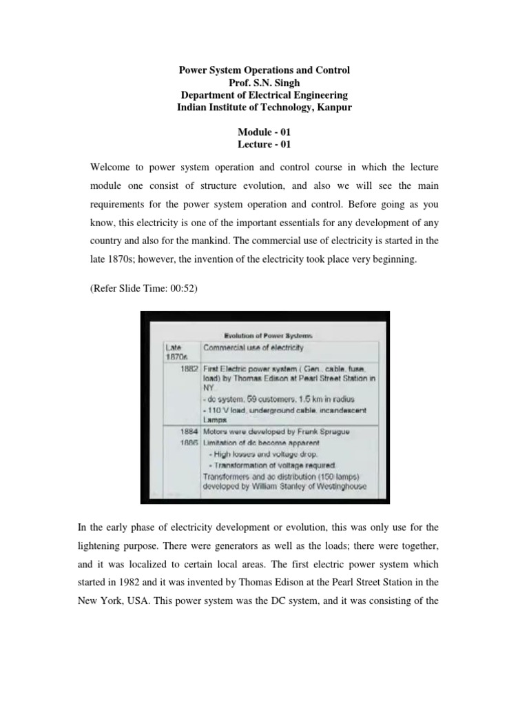Lec 1 | PDF | High Voltage Direct Current | Electric Power Distribution