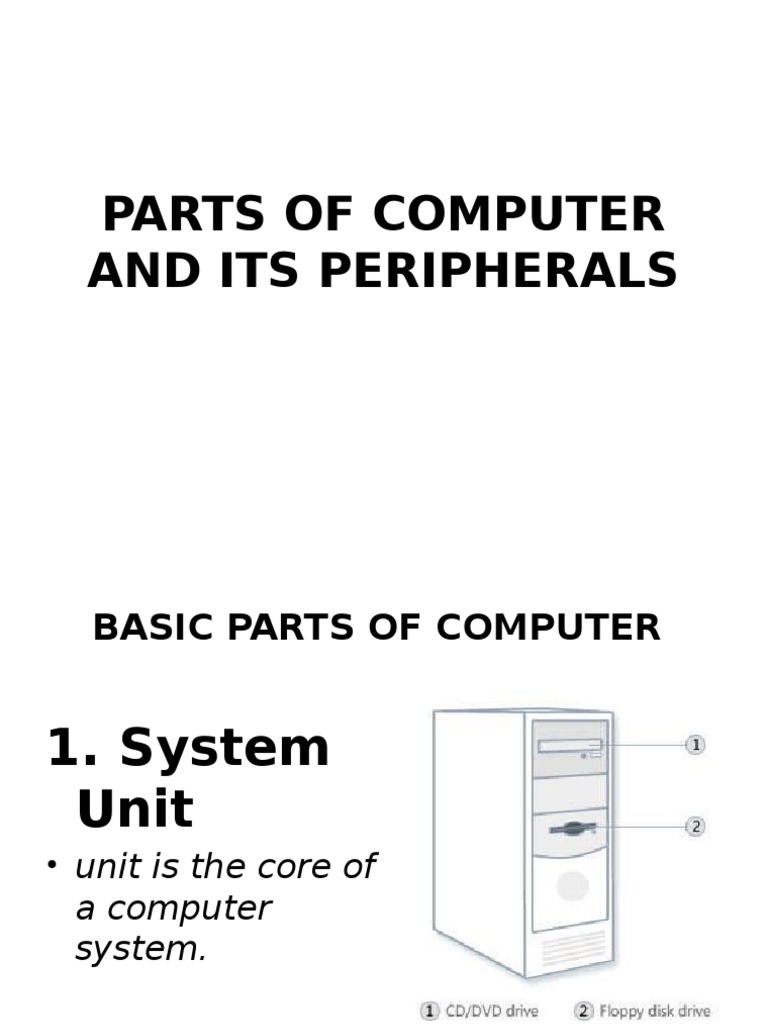 Part of System Unit PDF Central Processing Unit Printer