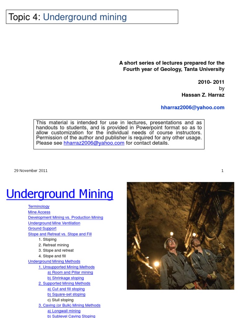 Ug Metal Mining Notes | PDF | Mining | Minerals