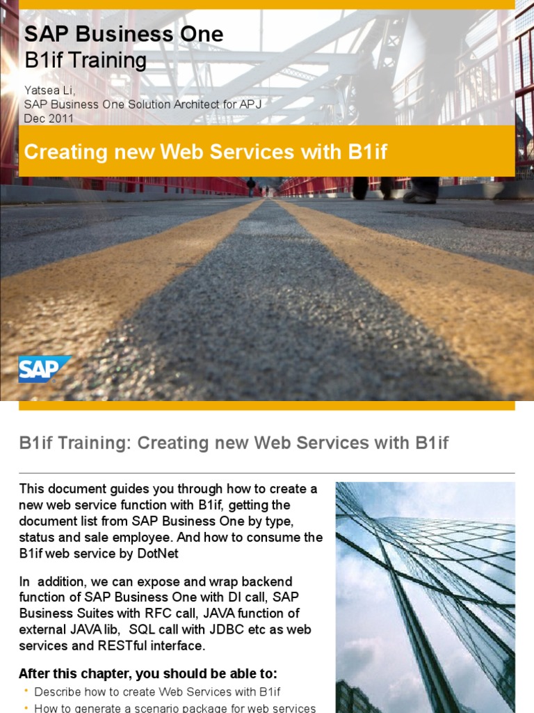 Creating New Web Services With B1if | PDF | Web Service | Xslt