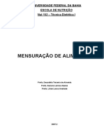 Aula Prática Mensuraçao Alimentos