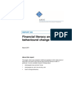 Financial Literacy and Behavioural Change