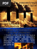 Alteração da concentração dos componentes vestigiais da atmosfera - causas e solução