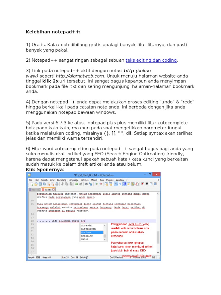 Kelebihan Notepad++ | PDF | Seni