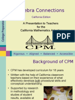 CPM CA Algebra Connections Overview