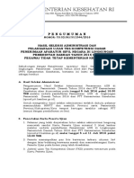 Pengumuman Hasil Seleksi Administrasi PDF