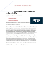 Una Estrategia Para Formar Profesores en La Reflexión