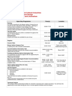 Bower Ashton Open Day Programme