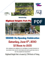 Highland Heights Park Re-Opening
