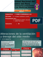 Alteraciones del oído medio