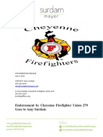 Press Release Firefighters Union 279