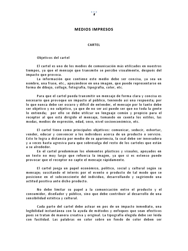 Medios Impresos Pdf Descargar Gratis Pdf Póster Publicidad