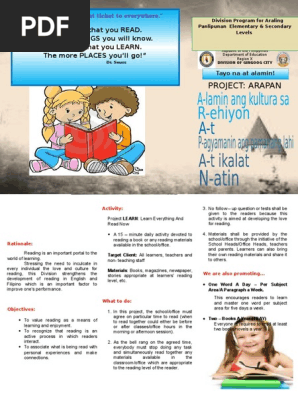 Araling Panlipunan Brochure Pdf