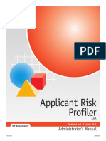 Applicant Risk Profiler Test Manual PDF