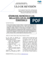 Articulo de Revision Sindrome Nefrotico y Su Relacion Con El Edema Periferico