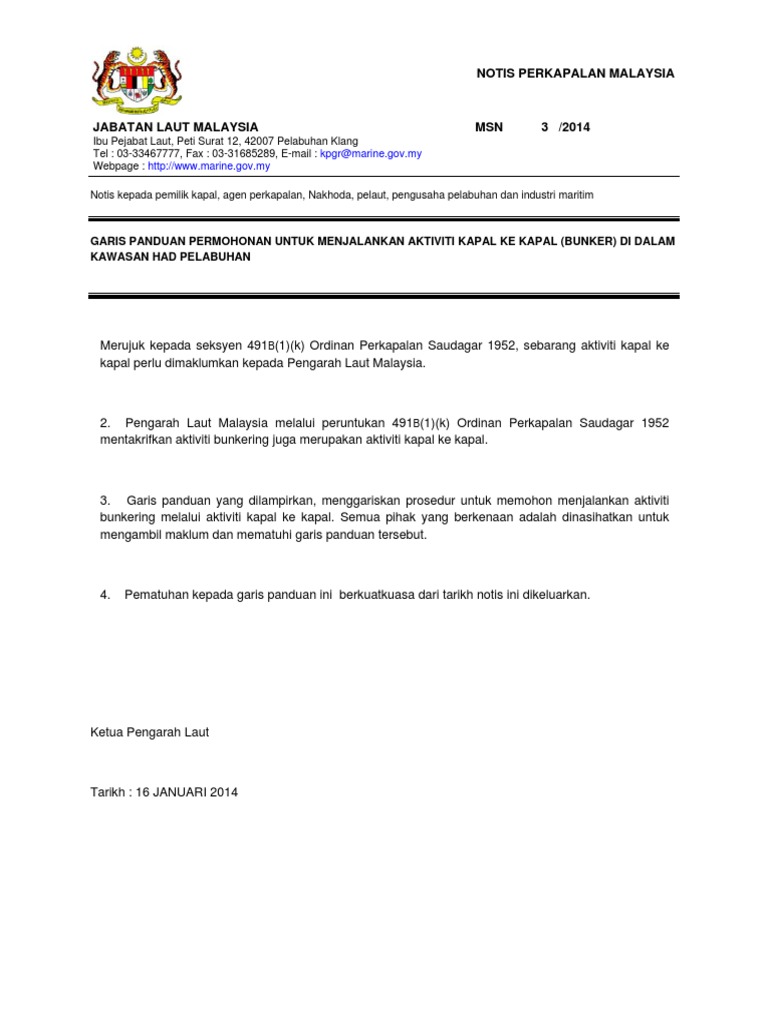 Bunker Port Msia  PDF