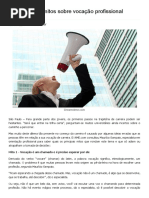 Confira Cinco Mitos Sobre Vocação Profissional _ Visão Regional - Informação de Qualidade