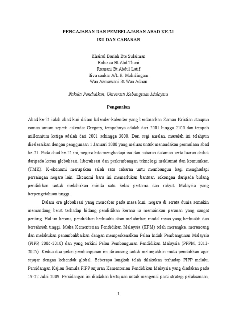 Assignment Abad 21 Full Pdf