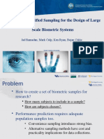 Multi Stage Stratified Sampling For The Design of Large Scale Biometric Systems