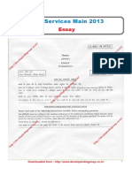 Civil Services Main 2013 Essay
