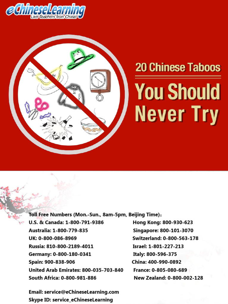 Chinese Cultural Taboos Explained | PDF | Language Education | Languages