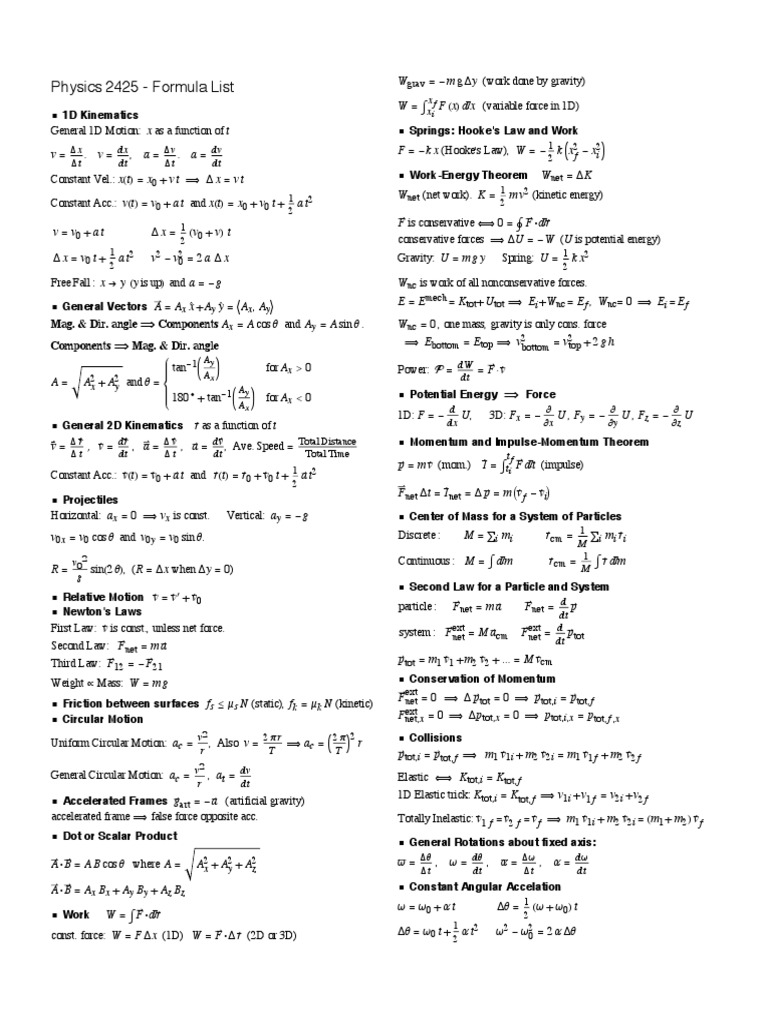2425 formulas rotation around a fixed axis force 2425 formulas rotation around a fixed