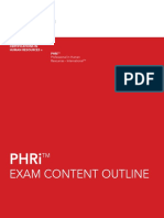 Final Phri Exam Content Outline