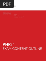 Final Phri Exam Content Outline