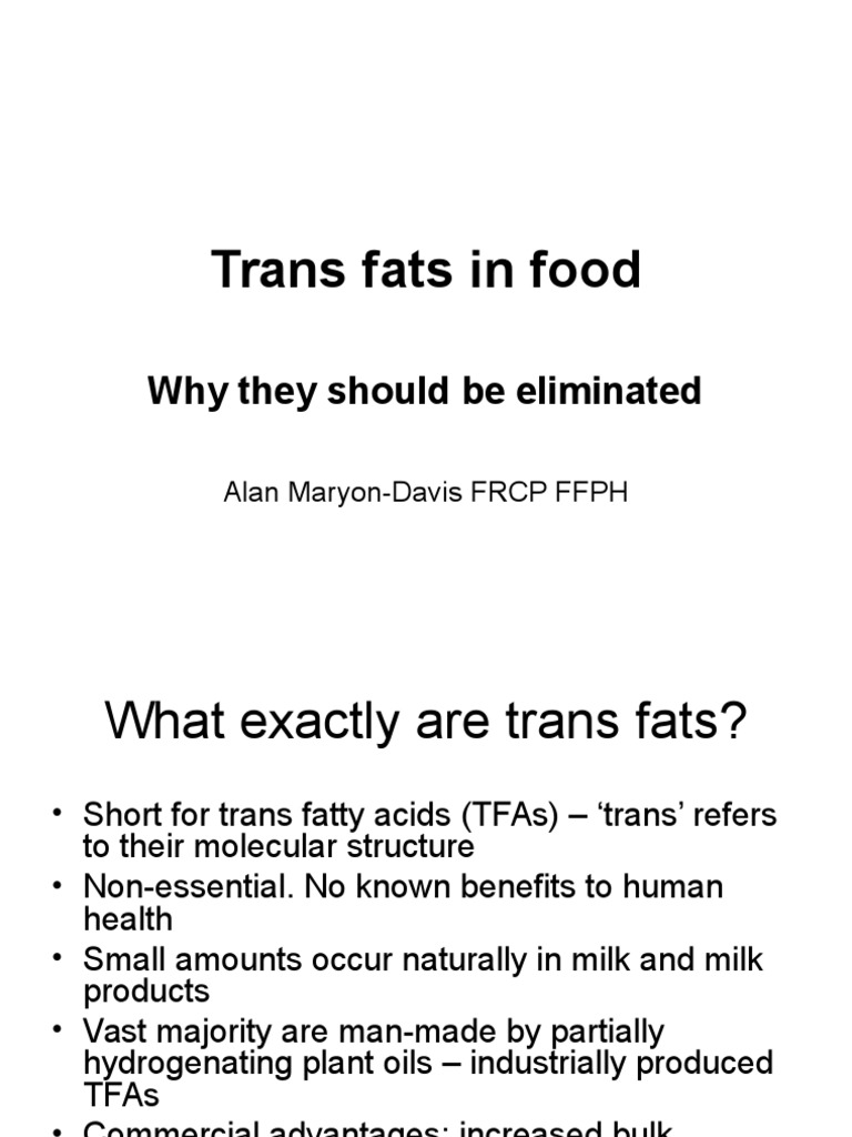 Eliminating Trans Fats for Health | PDF | Trans Fat | Cooking Oil