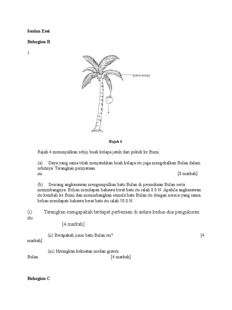 Soalan Esei Fizik TIngkatan 4 (1M1E)
