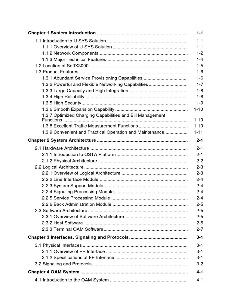 SoftX3000 Technical Manual-System Description | PDF | Computer Network ...