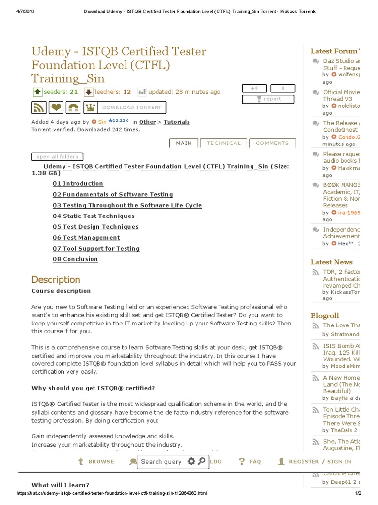 CTFL_Syll_4.0 Exam