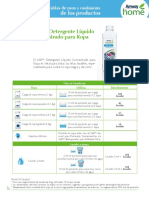 Tabla Detergente Liquido