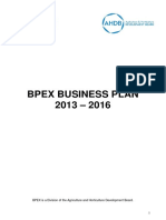 Bpex Business Plan 2013 - 2016: BPEX Is A Division of The Agriculture and Horticulture Development Board