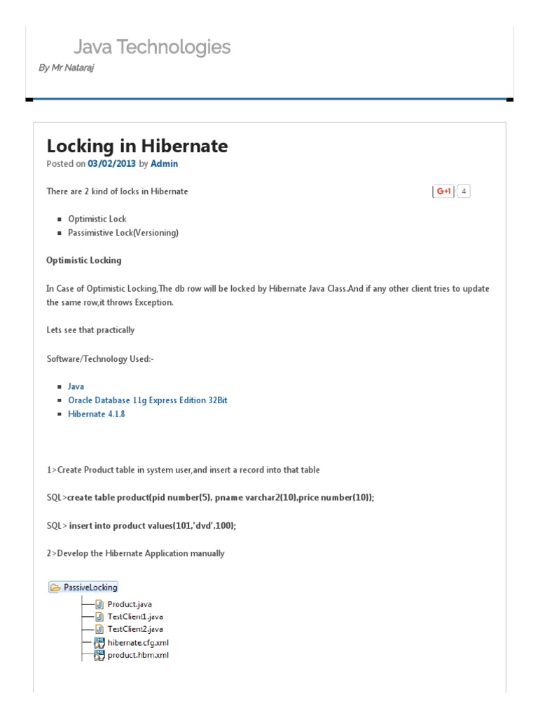 H6Locking in Hibernate PDF