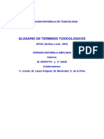 Glosario Terminos Toxicologicos Toxicologia