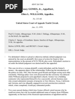 Toney Gomes, Jr. v. Ellen L. Williams, 420 F.2d 1364, 10th Cir. (1970)