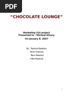 Download marketing strategy chocolate lounge pub and coffee house by maaloufmarc SN3179845 doc pdf