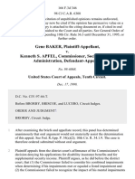 Gene Baker v. Kenneth S. Apfel, Commissioner, Social Security Administration, 166 F.3d 346, 10th Cir. (1998)