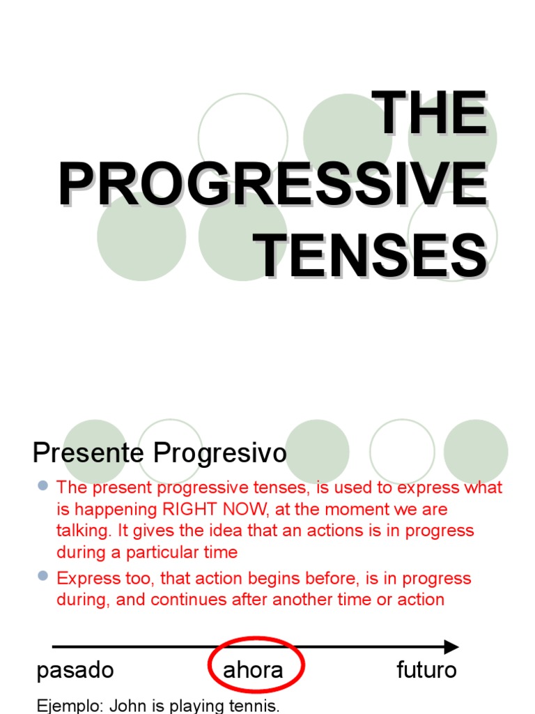 El Presente Progresivo | PDF | English Language | Syntax