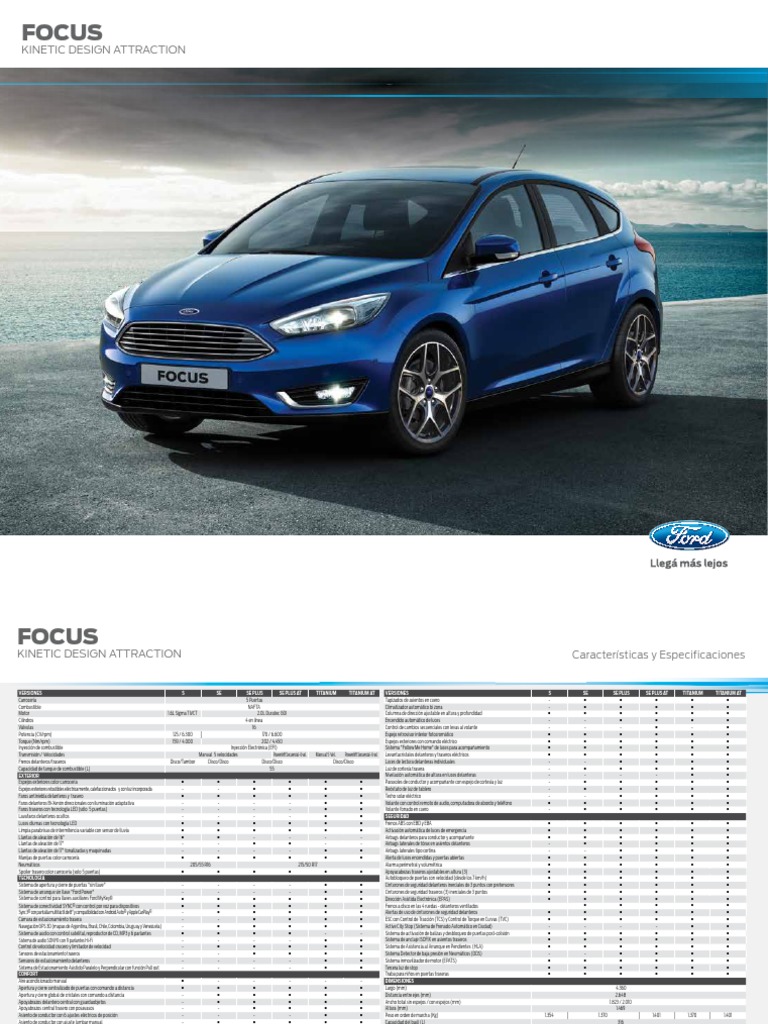 Ficha Técnica Focus 5 Puertas Airbag Vehículos terrestres